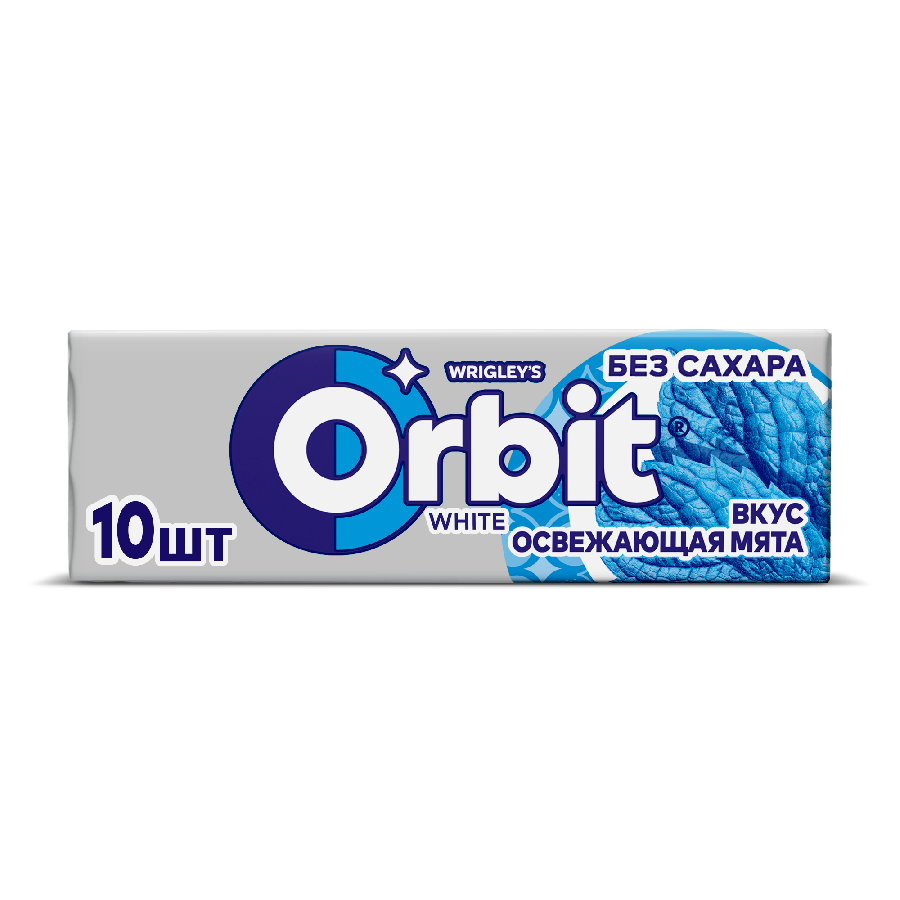 Orbit White Освежающая мята жевательная резинка без сахара, 13,6г