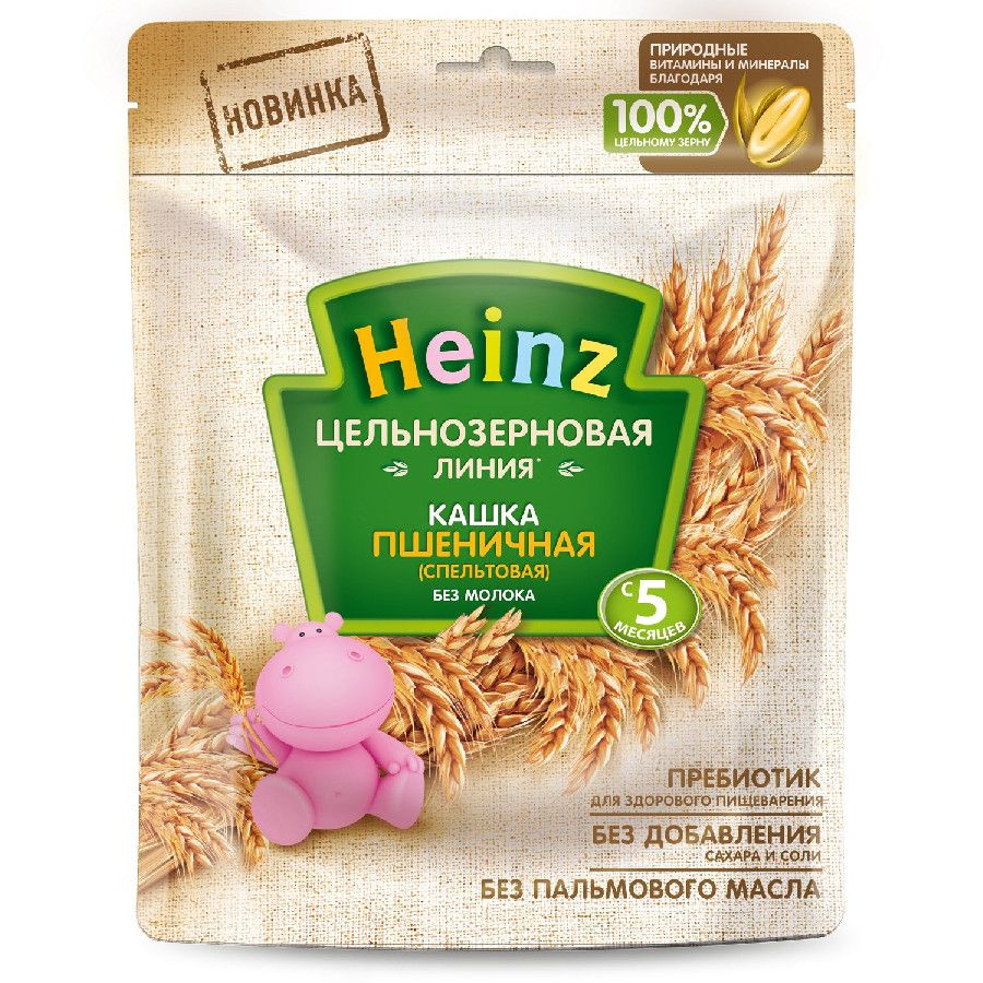 Каша Heinz безмолочная пшеничная цельнозерновая с 5 месяцев 180г 