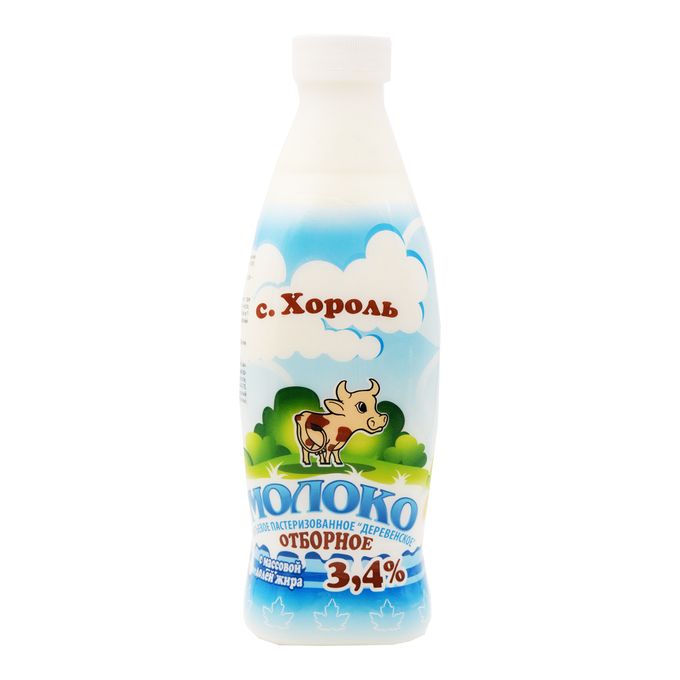 Молоко Деревенское 3,2% 1л  Хороль          