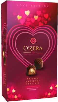 Конфеты шоколадные O'Zera пралине/цельный фундук 230г