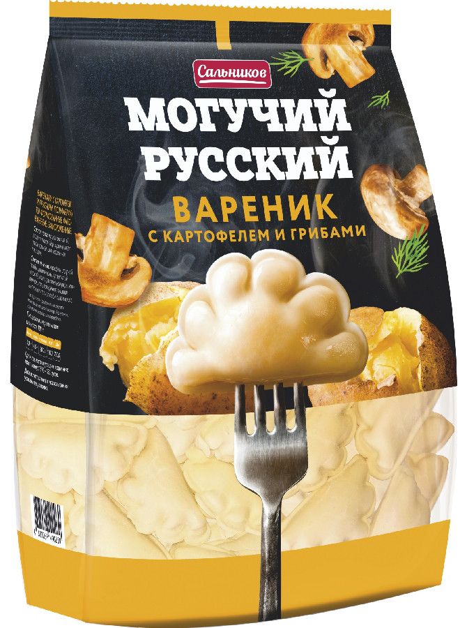Вареники Могучий Русский с картофелем и грибами 900г