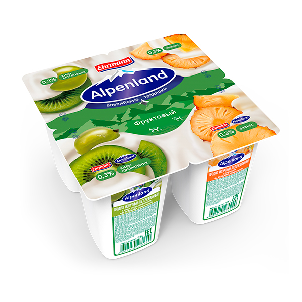 Йогуртный продукт Альпенленд 0,3% киви/крыжовник/ананас 95г 