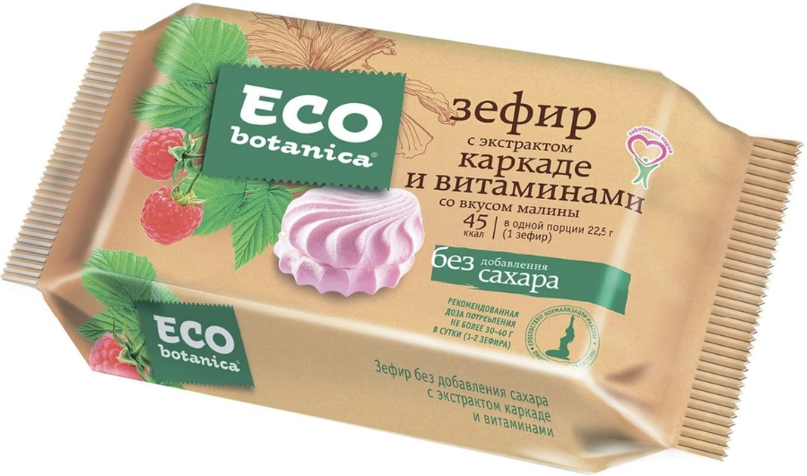 Зефир Eco Botanica каркаде/витамины 135г