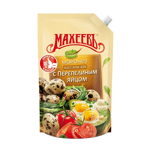 Майонез с перепелиным яйцом 50,5% 380г д/п Махеев