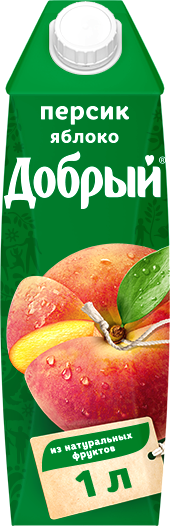 Сок Добрый персик/яблоко 1л