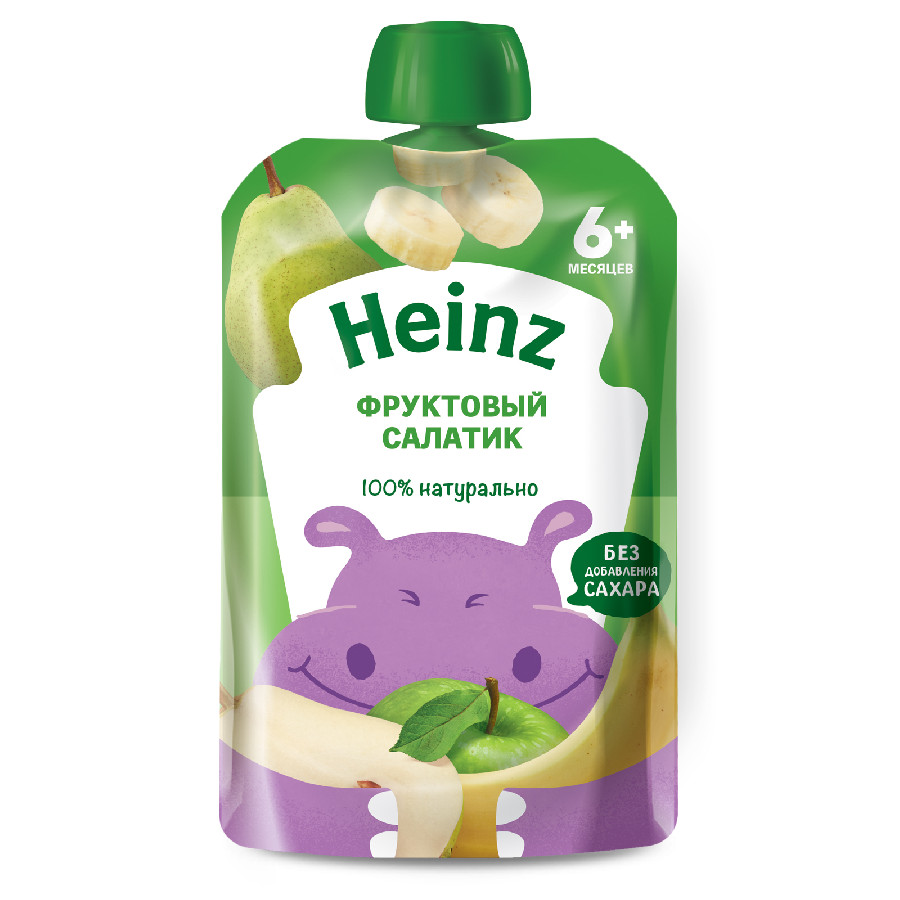 Пюре Heinz фруктовый салатик/злаки 90г