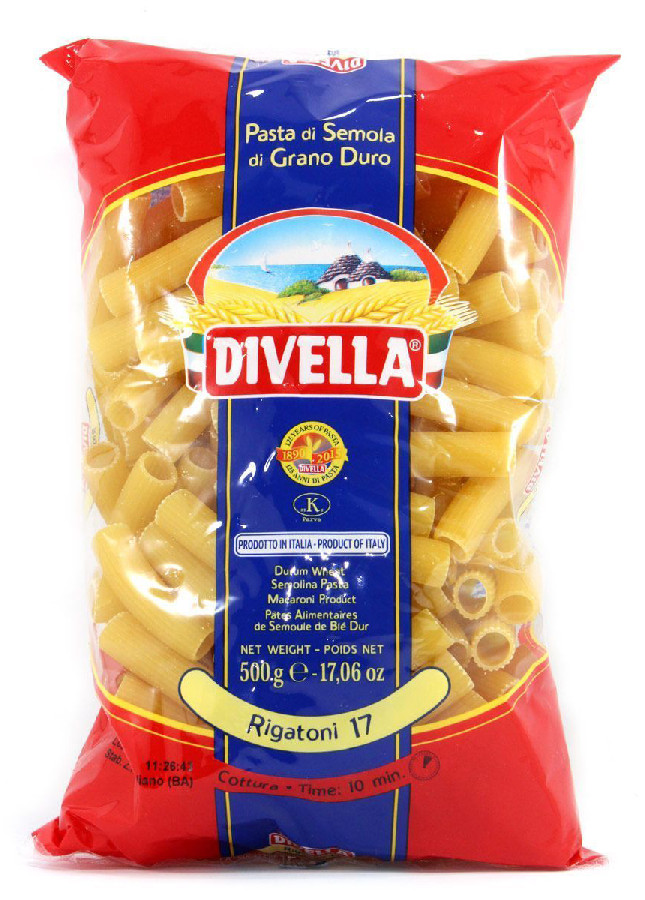 Макаронные изделия Ригатони из твердых сортов пшеницы Divella 500г    