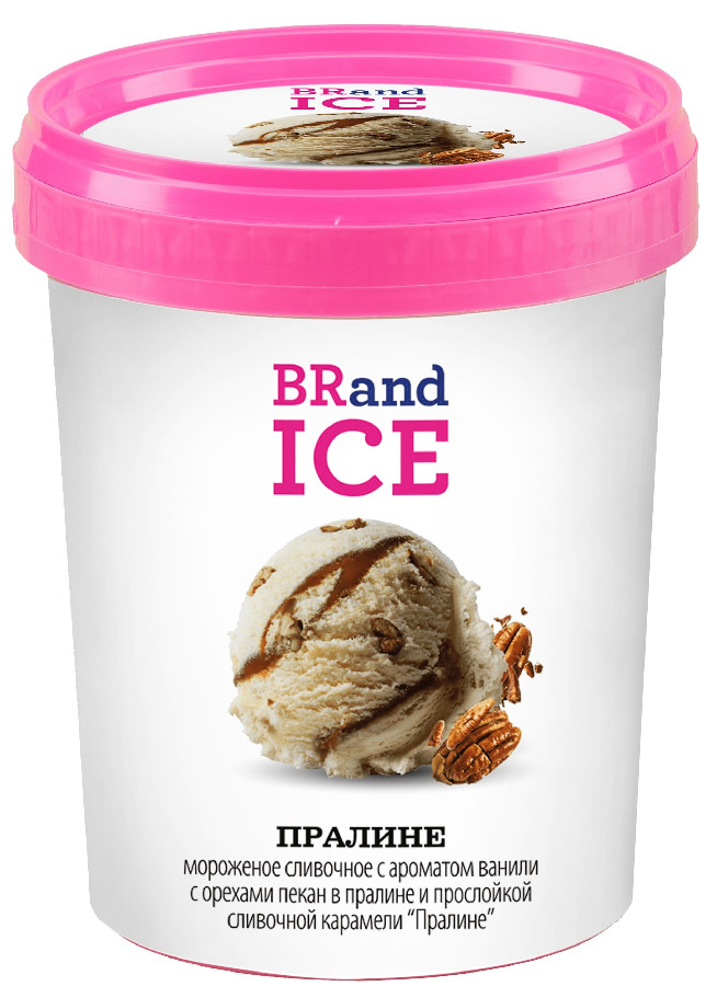 Мороженое Пралине BRand ICE 600г ведро