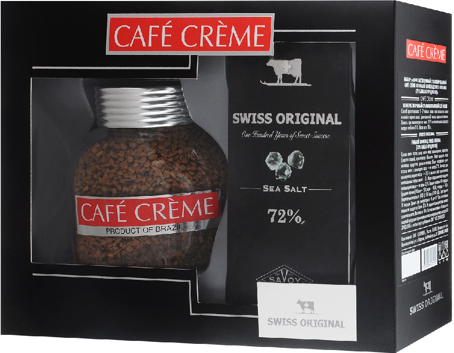Набор Кофе CAFE CREME 90г/Шоколад BUSHERON 100г 