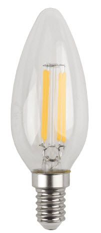Лампа ЭРА светодиодная F-LED свеча 5Вт Е14 теплый свет 