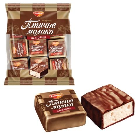Конфеты шоколадные с суфле РОТ ФРОНТ «Птичье молоко» сливочно-ванильные 225 г