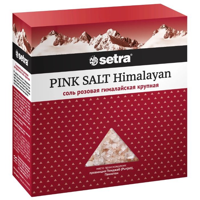 Соль розовая крупная Setra 500г   