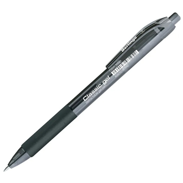 Ручка гелевая автомат 0,5мм ClassicGel черная Berlingo