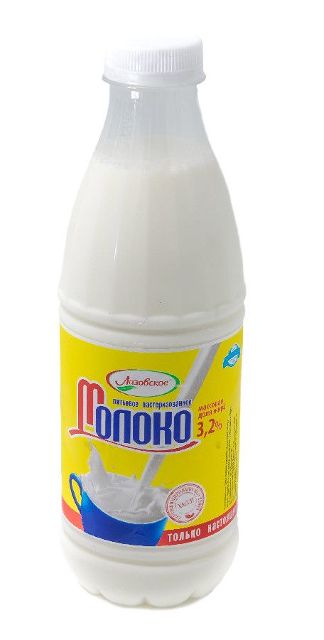 Молоко Лазовское 3,2% 930г пластиковая бутылка Переяславка