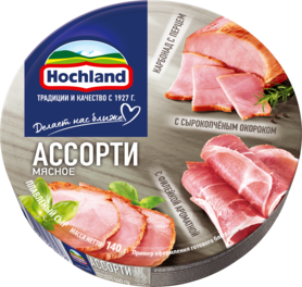 Сыр плавленый Hochland ассорти мясное 140г