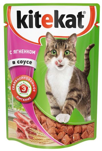 Корм для кошек Kitekat ягнёнок в соусе 85г  