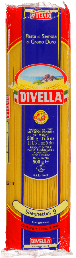 Макаронные изделия Спагеттини из твердых сортов пшеницы Divella 500г    
