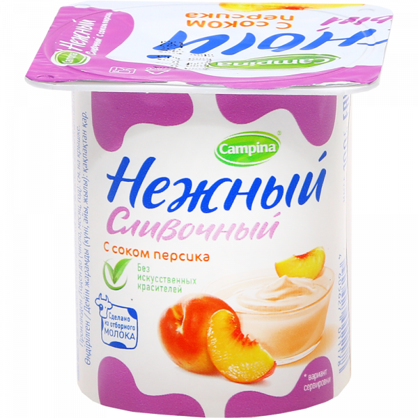 Йогуртный продукт Нежный сливочный персик 5% 100г
