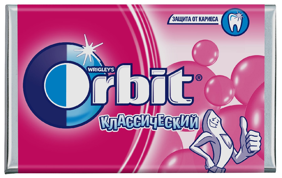 Orbit Классический жевательная резинка без сахара, 10,2г