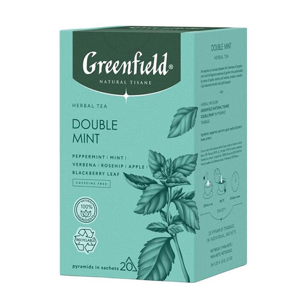 Чай травяной Greenfield Double Mint 20 пирамидок
