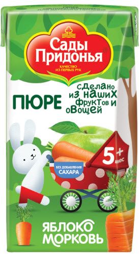 Пюре Сады Придонья яблоко/морковь 125г