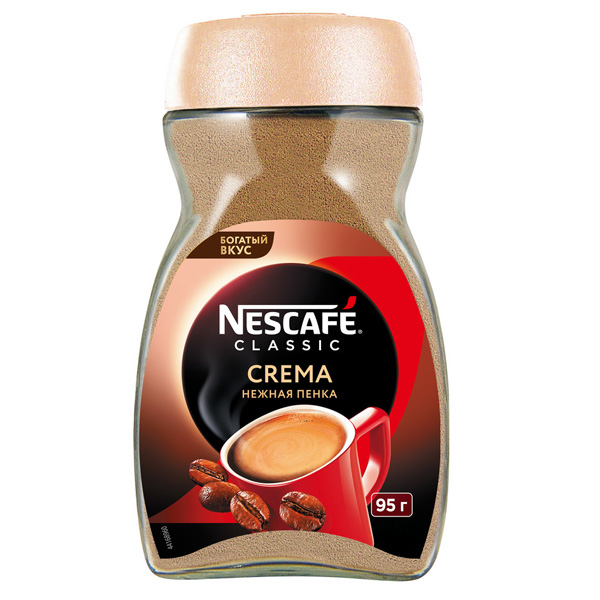 Кофе Nescafe Classic Crema растворимый 95г 
