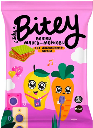 Вафли Bitey манго/морковь 35г