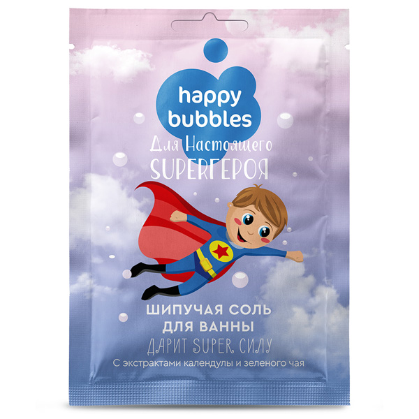 Соль для ванны Happy Bubbles Для Супер героя 100г