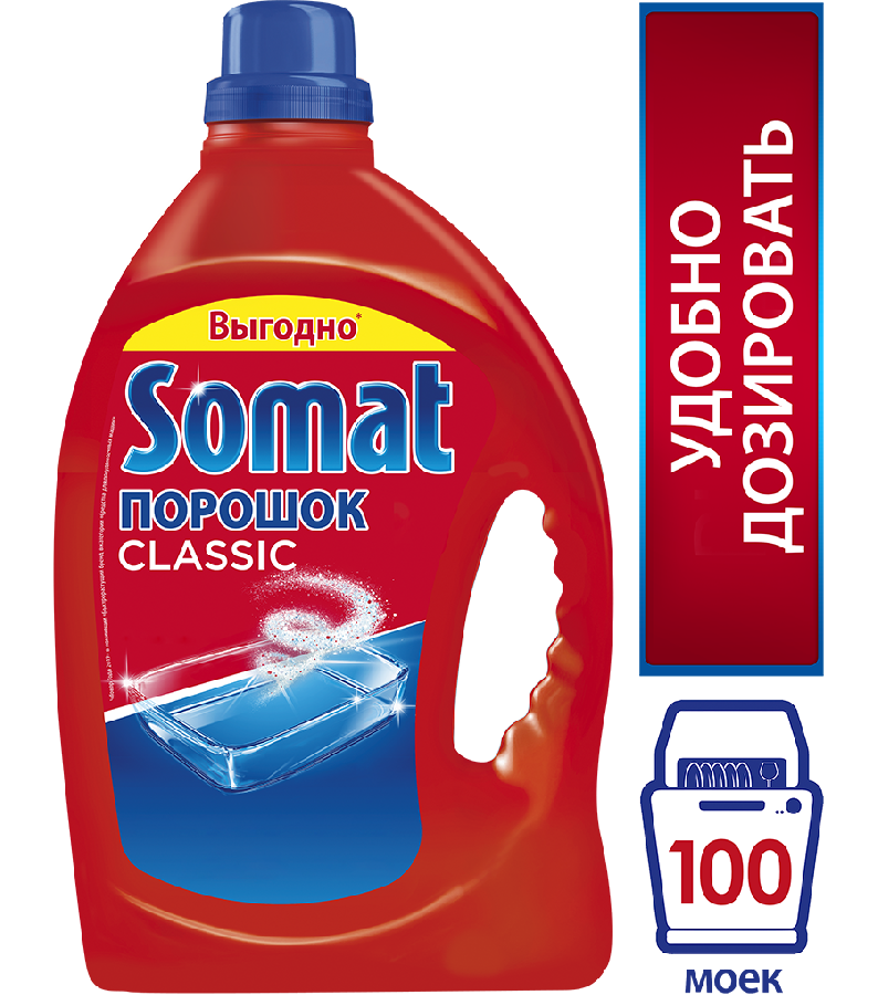 Порошок для посудомоечных машин Somat Сода эффект 3кг