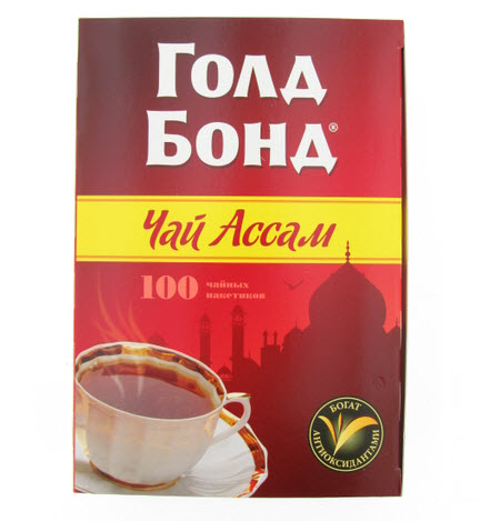 Чай Голд Бонд Ассам черный 100 пакетиков