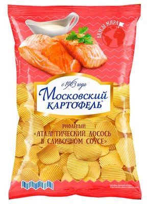 Чипсы Московский Картофель Рифленые лосось 150г