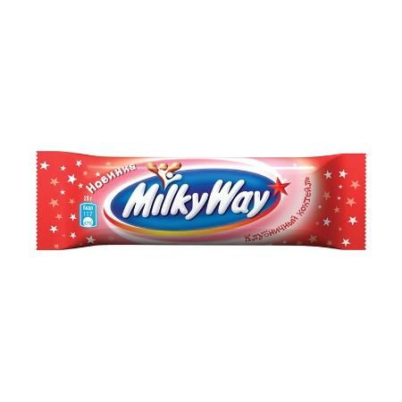 Батончик MilkyWay Клубничный коктейль шоколадный 26г
