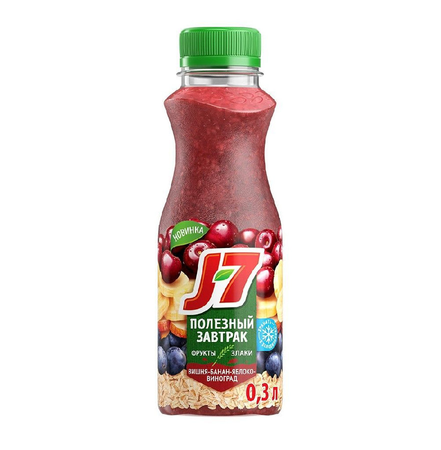 Продукт овсяный питьевой J7 0,3л вишня/банан/яблоко