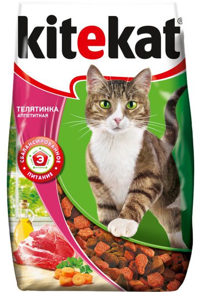 Корм для кошек Kitekat аппетитная телятинка 800г 