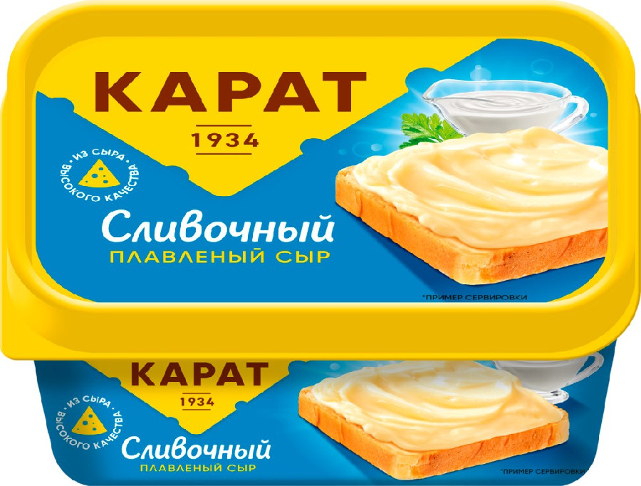 Сыр плавленый КАРАТ Сливочный 45%, 400г, Россия, 400 г