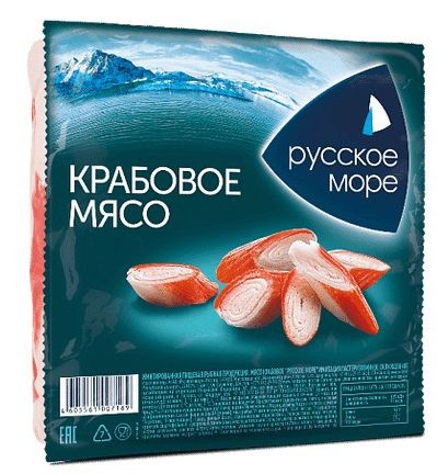 Крабовое мясо имитация охлажденное Русское море 200г 