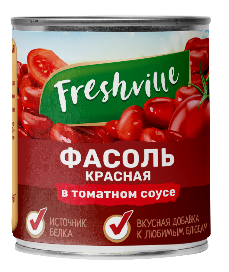 Фасоль красная в томатном соусе Freshville 310г
