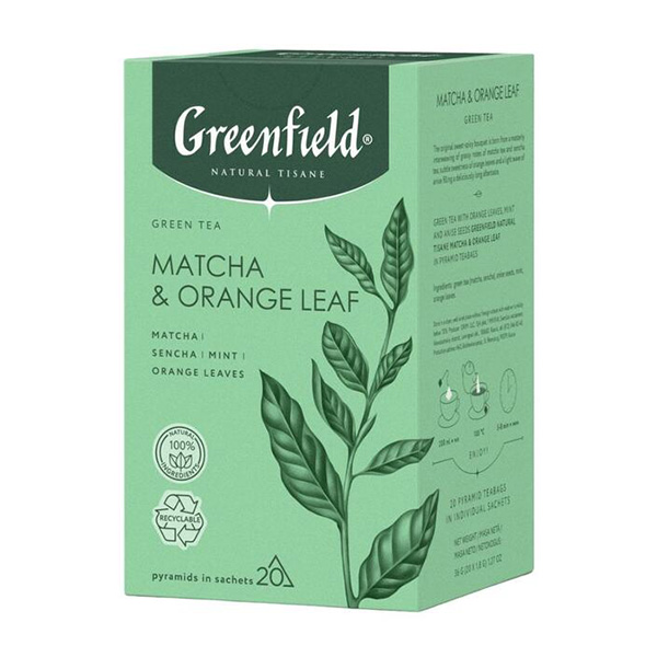 Чай травяной Greenfield Matcha & Orange Leaf 20 пирамидок
