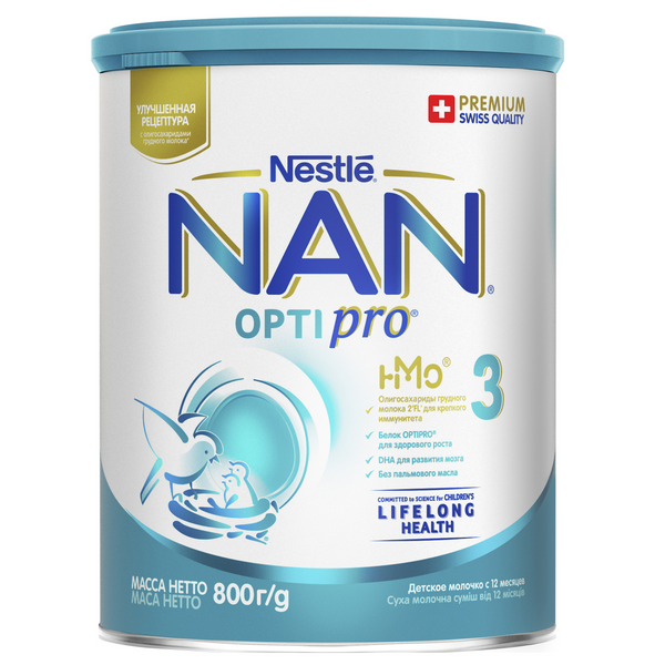 Cмесь Nan Optipro 3 с 12 месяцев 800г