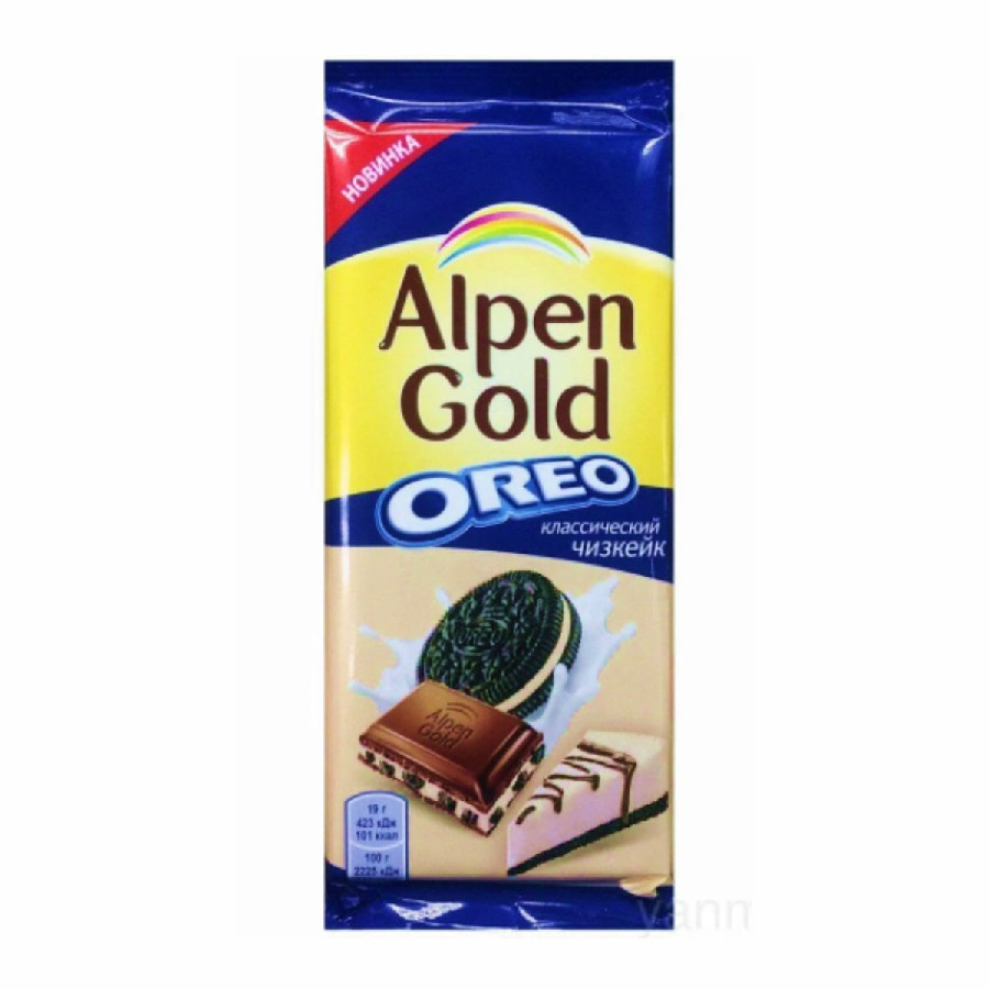 Шоколад Alpen Gold с Орео/чизкейк 90г