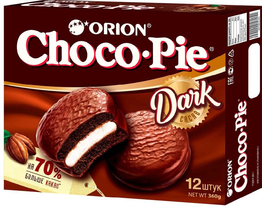 Пирожное Choco Pie Dark Orion 360г 