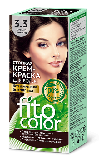 Крем-краска для волос Fito Сolor т 3.3 Горький шоколад