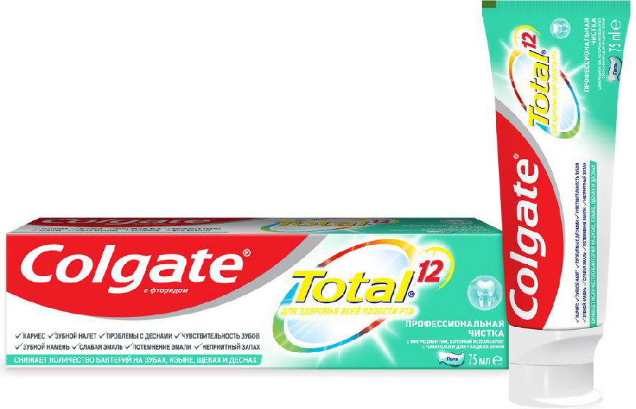 Зубной гель Colgate Total 12 Профессиональная чистка 75мл