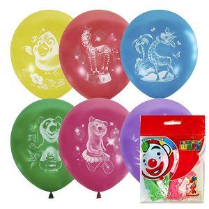 Набор шаров воздушных Веселый зоопарк ПатиБум 30см 5шт 