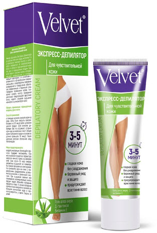 Крем-экспресс для депиляции Velvet для чувствительной кожи 100мл