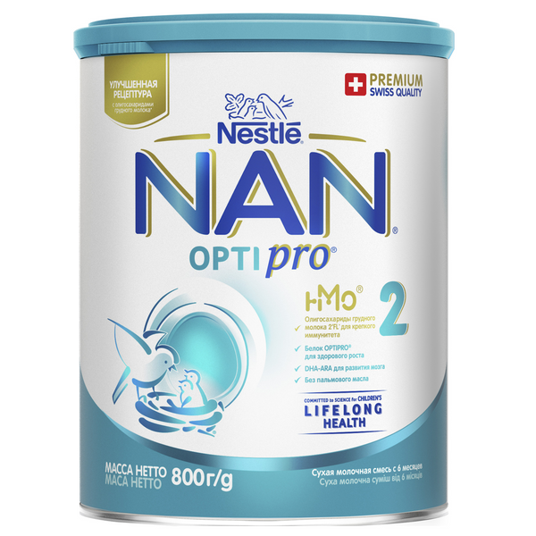 Cмесь Nan Optipro 2 с 6 месяцев 800г