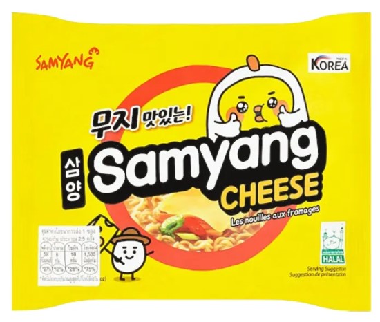 Лапша со вкусом сыра CHEESE Ramen Samyang 120г