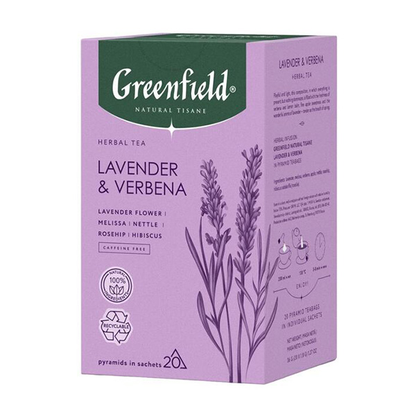 Чай травяной Greenfield Lavender & Verbena 20 пирамидок