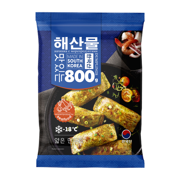 Дамплинги SeiYo с морепродуктами для жарки 800г 