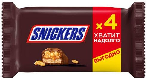 Шоколад Snickers мультипак 4х40г 160г